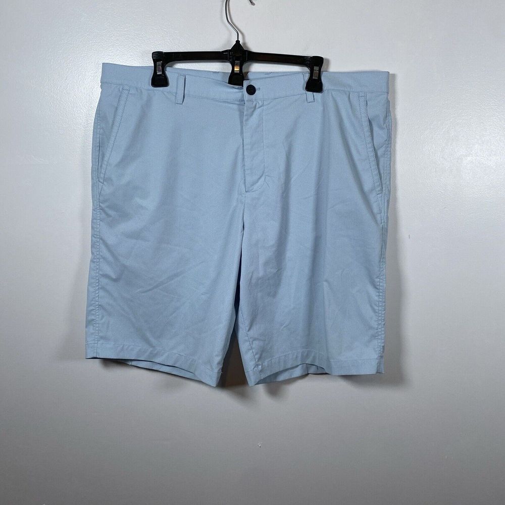 Men's Dunning Golf‎ Shorts Pale Blue Gingham Size 38 Check